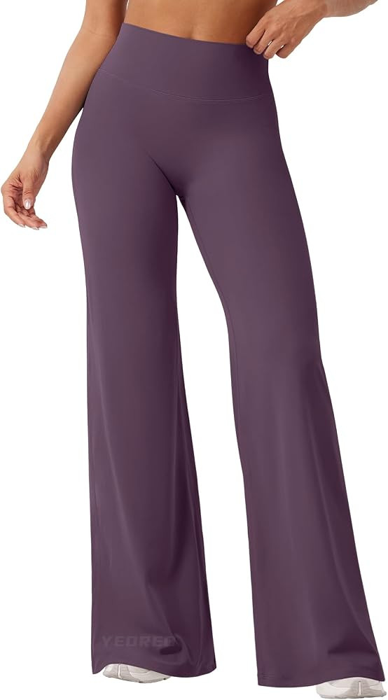 YEOREO Workout Leggings Womens No Front Seam Straight Leggings 29" / 31.5" / 33" High Waist Butte... | Amazon (US)