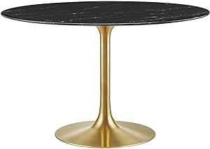 Modway Lippa Dining Table, 48", Gold Black | Amazon (US)