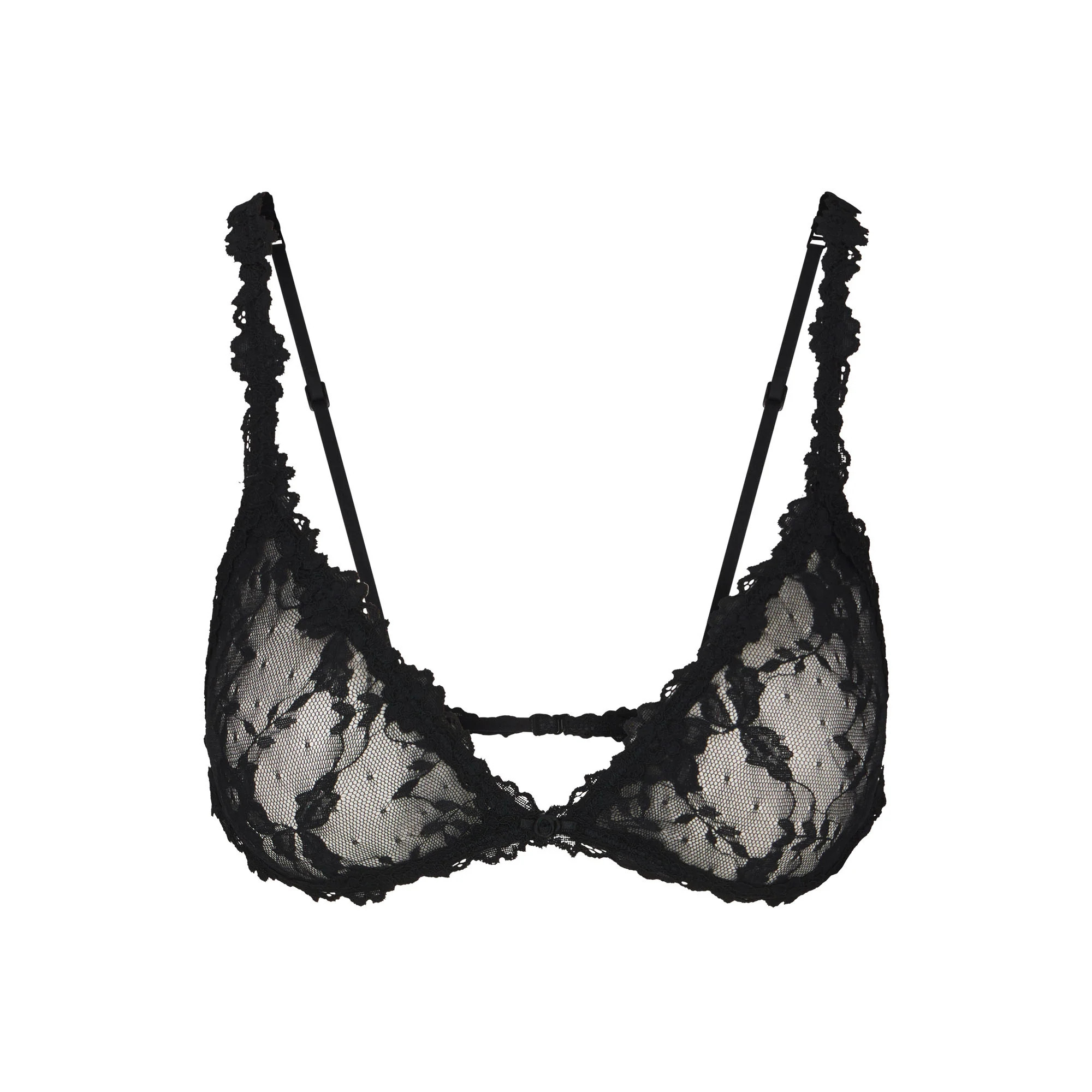 SKIMS Triangle Bralette | Black | Small | Stretch Lace | SKIMS (US)