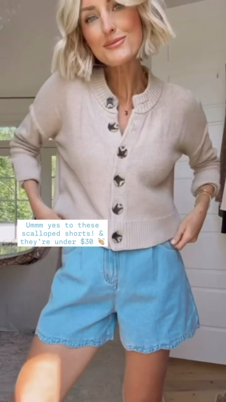 Loving this easy everyday spring look 💕 wearing XS/6. Loverly Grey, Quince, Amazon find, Amazon fashion, neutral cardigan, denim shorts outfit, jean shorts outfit, spring outfit ideas, spring fashion

#LTKSeasonal #LTKootd