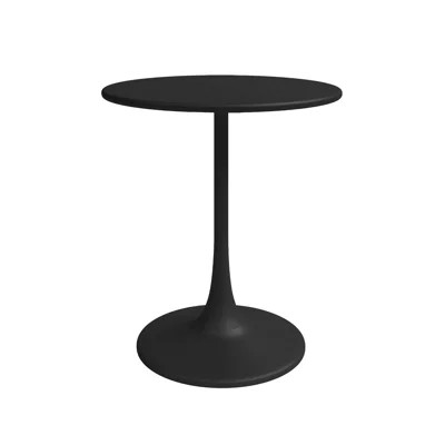 Brogel Bistro 24" Round Steel Dining Table and Pedestal Base for Indoors or Outdoors | Wayfair North America