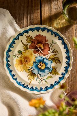 Autumnal Floral Stoneware Side Plate | Anthropologie (US)