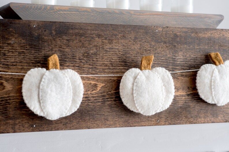 White Pumpkin Garland / Fall Decor / Thanksgiving Decor / | Etsy | Etsy (US)
