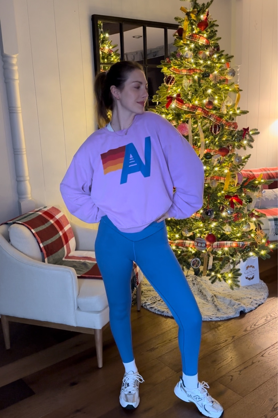 Comfy bright SAHM OOTD

#aviatornation 
#aerie
#newbalance

#LTKFamily #LTKActive #LTKStyleTip