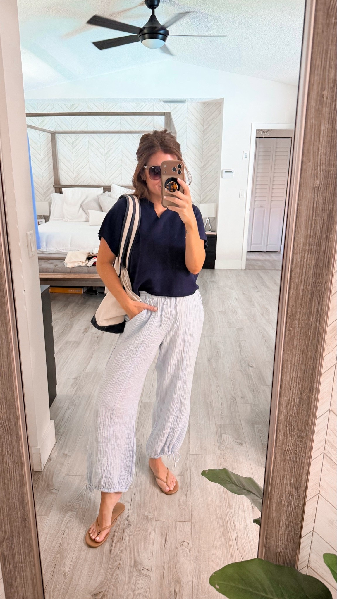 Obsessing over these gauze jogger pants from Kohls! They come in a few color options and they are so comfortable! You can cinch them at the bottom and they have an elastic waistband! So comfy and lightweight!

#LTKOver40 #LTKSeasonal