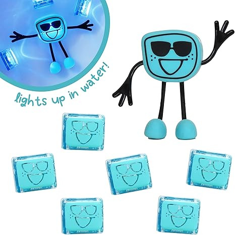Glo Pals Blair Water-Activated Bath Toy with 6 Reusable Light-Up Cubes for Sensory Play | Amazon (US)