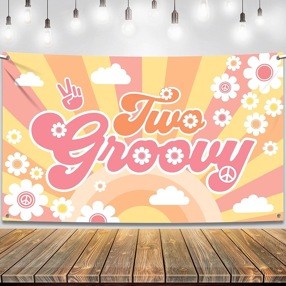 KatchOn, Two Groovy Banner - Large, 72x44 Inch | Two Groovy Party Decorations, Two Groovy Birthda... | Amazon (US)