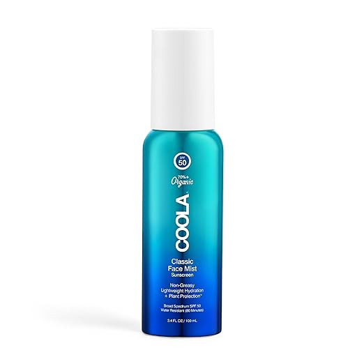COOLA Organic Sunscreen SPF 50 Sunblock Face Mist, Dermatologist Tested Skin Care for Daily Prote... | Amazon (US)
