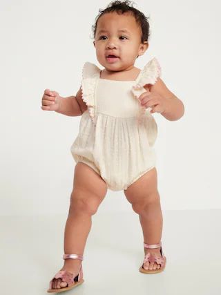 Ruffled Double-Weave One-Piece Romper for Baby | Old Navy (US)