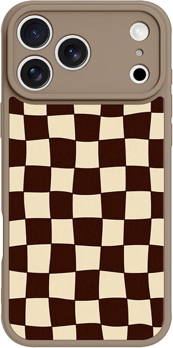 Magnetic for iPhone 17 Pro Case Cute Shockproof, Brown Checkered | Amazon (US)