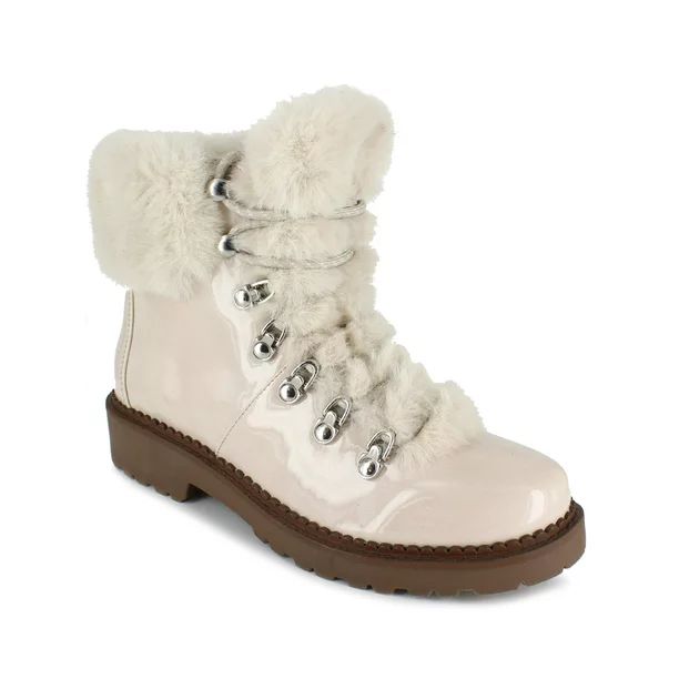 PORTLAND by Portland Boot Company Faux Fur Lace Up Boot (Women's) | Walmart (US)