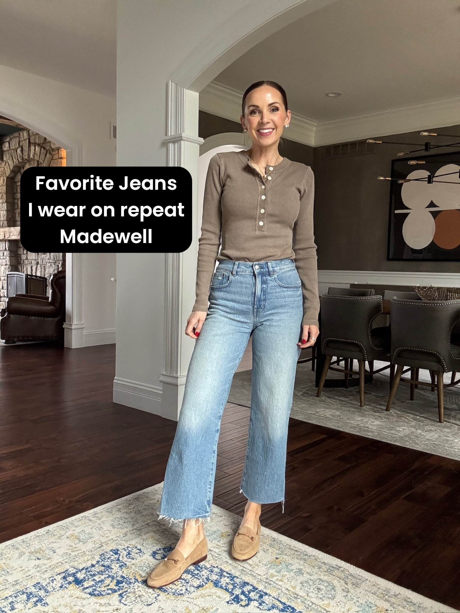 Jeans I wear on repeat
@madewell perfect vintage jeans
I always size down one 
@anthropologie top
@samedelman loafers

#LTKootd