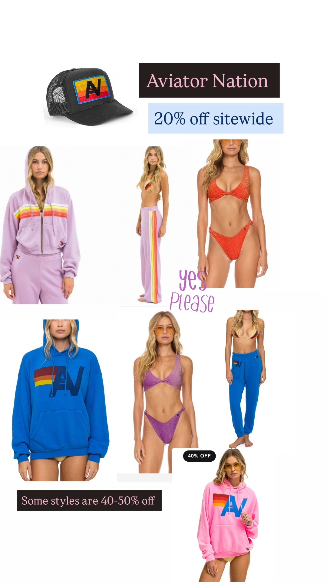 Aviator Nation 20% off sitewide 
Some style are 40-50% off 
Black Friday sale 

#LTKCyberWeek #LTKFindsUnder100 #LTKSaleAlert