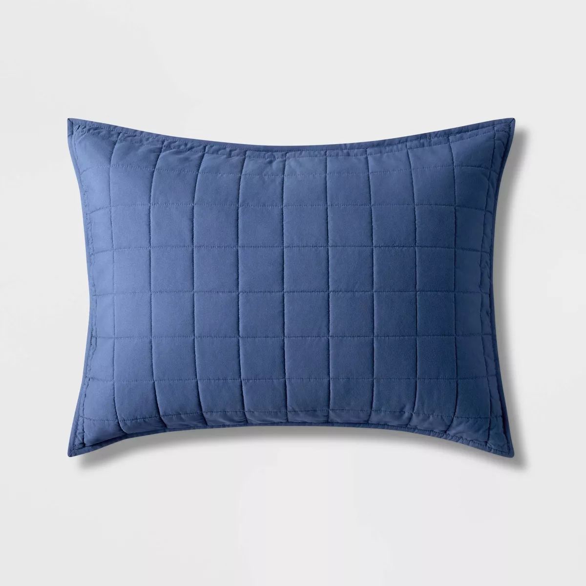 Box Stitch Microfiber Kids' Sham Green - Pillowfort™ | Target