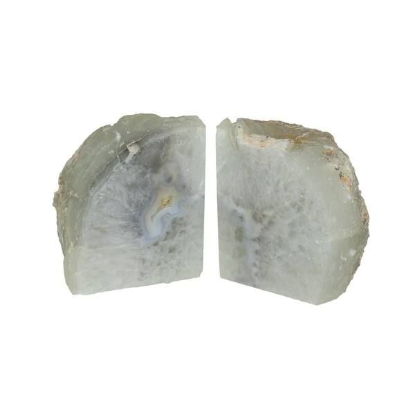 Polished Light Yellow Natural Brazilian Agate Geode Bookends 7-11 - 6 X 4 X 4.5 inches | Bed Bath & Beyond