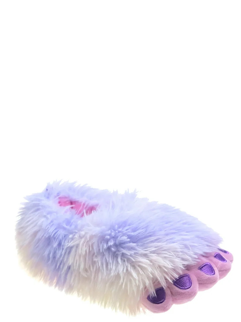 Wonder Nation Little & Big Girl Yeti Foot Slippers | Walmart (US)