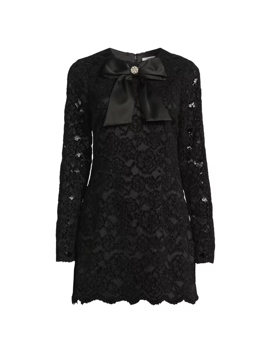 Likely Tyler Lace Bow Minidress | Saks Fifth Avenue | Saks Fifth Avenue