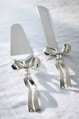 Benedita Bow Metal Serve Set | Anthropologie (US)