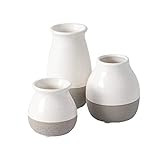 Sullivans Small White and Gray Vase Set (Ceramic), Rustic Home Decor, Great for Centerpieces, Kitche | Amazon (US)