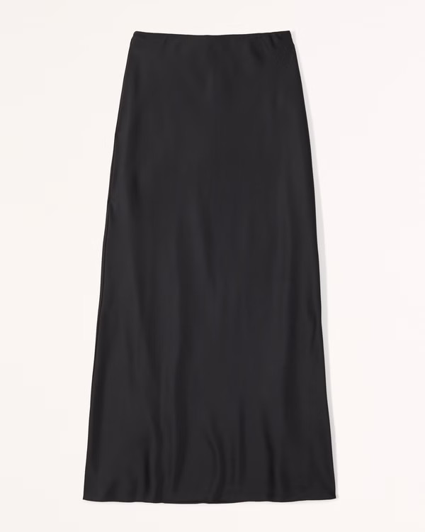 Satin Column Maxi Skirt | Abercrombie & Fitch (US)