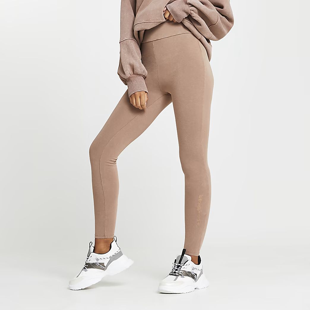 Beige RI ONE leggings | River Island (UK & IE)