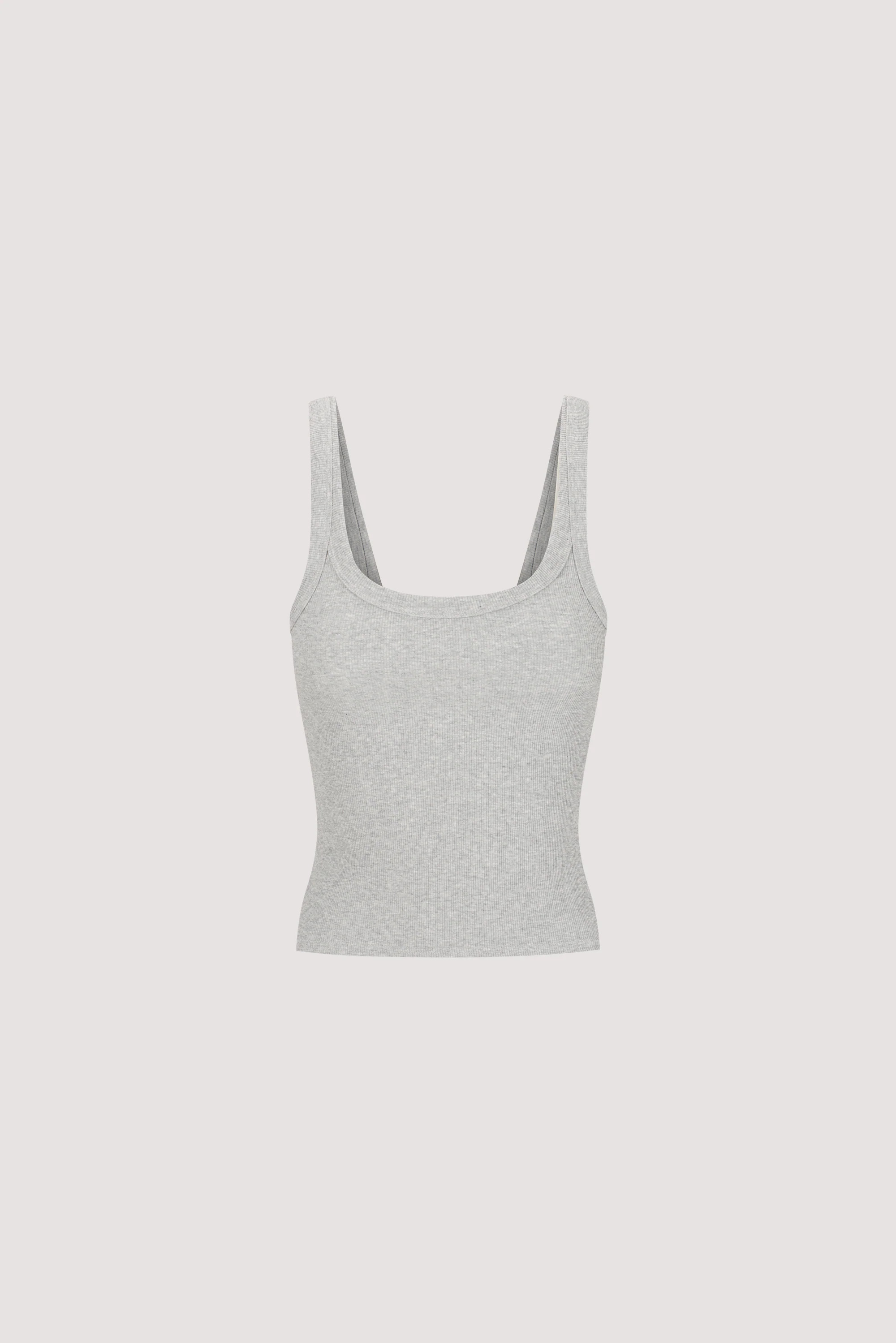 PHOEBE SILVER MARLE SCOOP NECK TANK | DISSH