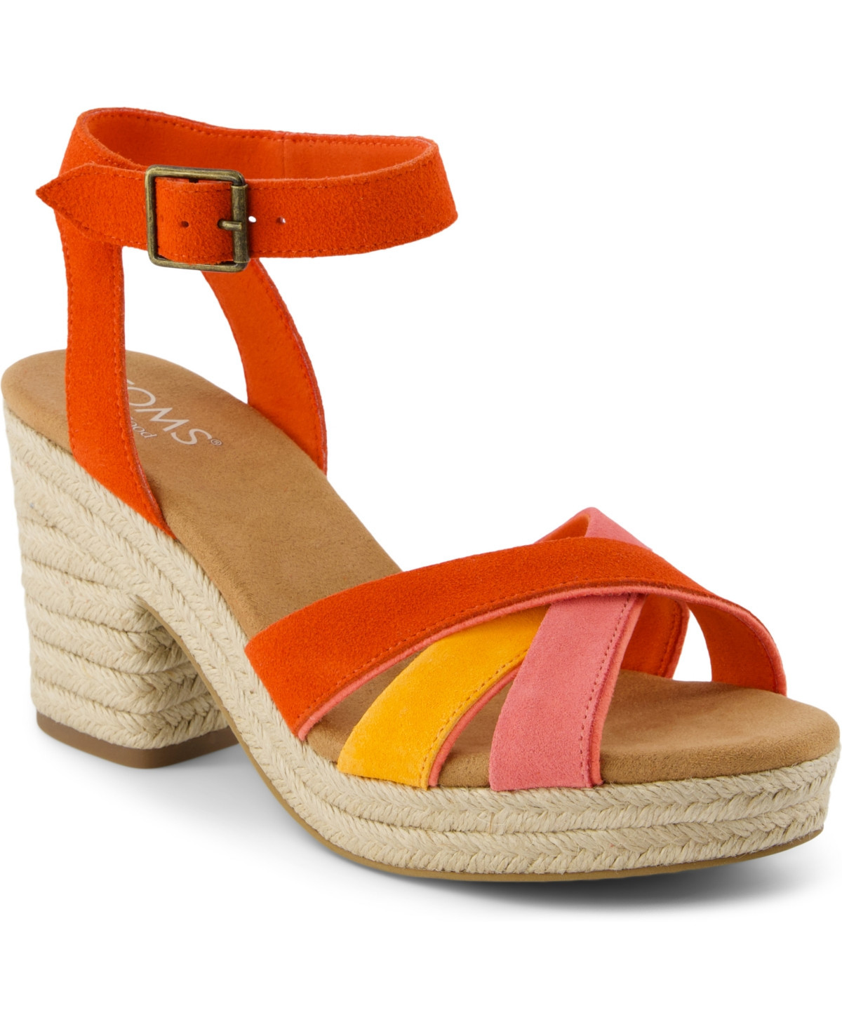 Toms Women's Majorca Strappy Dress Sandals - Flame Suede | Macy's