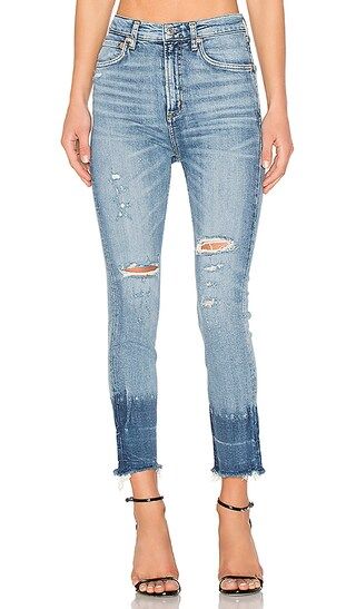 AGOLDE Ruby Super High Rise Slim Straight in Outsider | Revolve Clothing