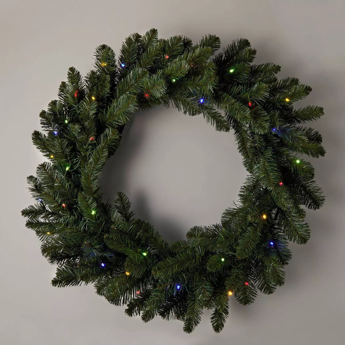 28" Pre-lit Battery Operated Artificial Christmas Wreath LED Dual Color Lights - Wondershop™ | Target