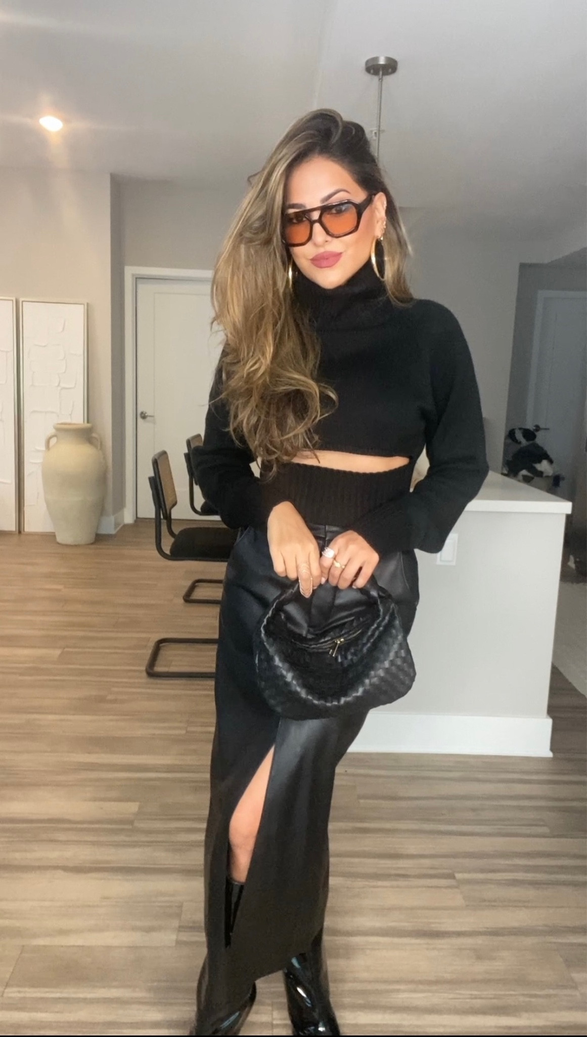 GRWM: Styling My Midi Skirt ✨

Outfit details:
skirt — @zara (both of them lol)
this years version ref# 8338/001 “faux leather midi skirt” they run large 
top — @revolve 
lip gloss — @kyliecosmetics twenty “600"
earrings — @saintliz 
perfume — @yslbeauty 
shoes — @jeffreycampbell 
sunbird — @vehlaeyewear 
bag — @showpo

#LTKU #LTKstyletip #LTKHoliday