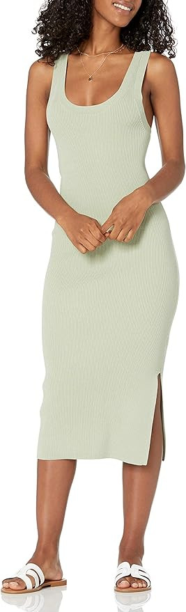 The Drop Women's Yasmin Side-Slit Midi Sweater Tank Dress | Amazon (CA)