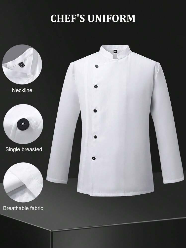 Manfinity Homme Camicia da chef da uomo, minimalista e di moda, casual per uso quotidiano | SHEIN