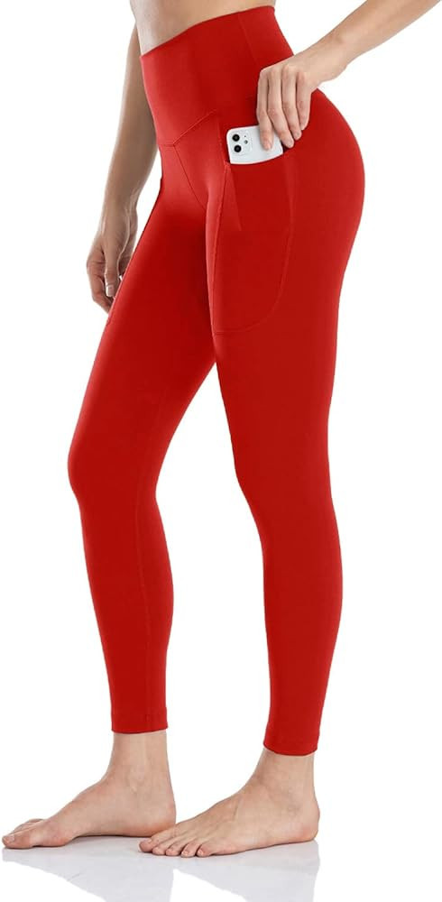 HeyNuts Essential 7/8 Leggings with Side Pockets for Women, High Waisted Compression Workout Yoga... | Amazon (US)
