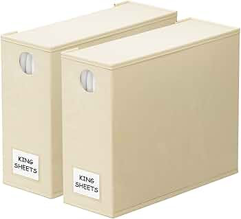 SpaceAid 2 Pack Bed Sheet Organizers and Storage, Foldable Sheet Organizer for Linen Closet, Shee... | Amazon (US)