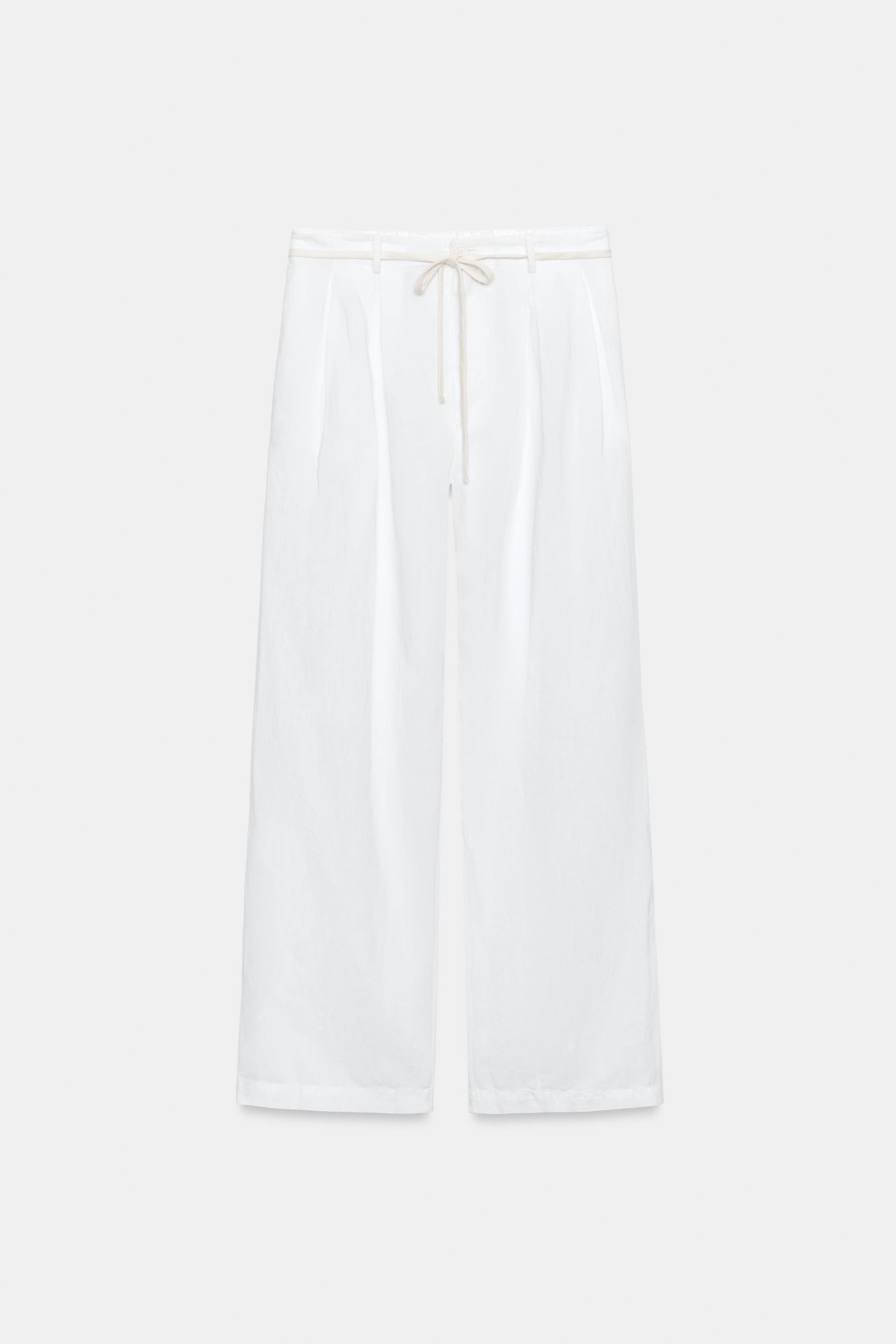 ZW COLLECTION LINEN PANTS | Zara Canada