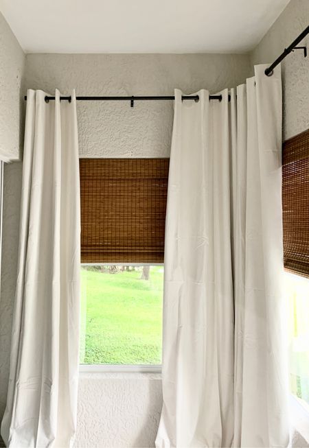 New Woven window blinds and linen look curtains for my sunroom.  Amazon finds home decor, natural window blinds, light filtering drapes 

#LTKfamily #LTKstyletip #LTKhome