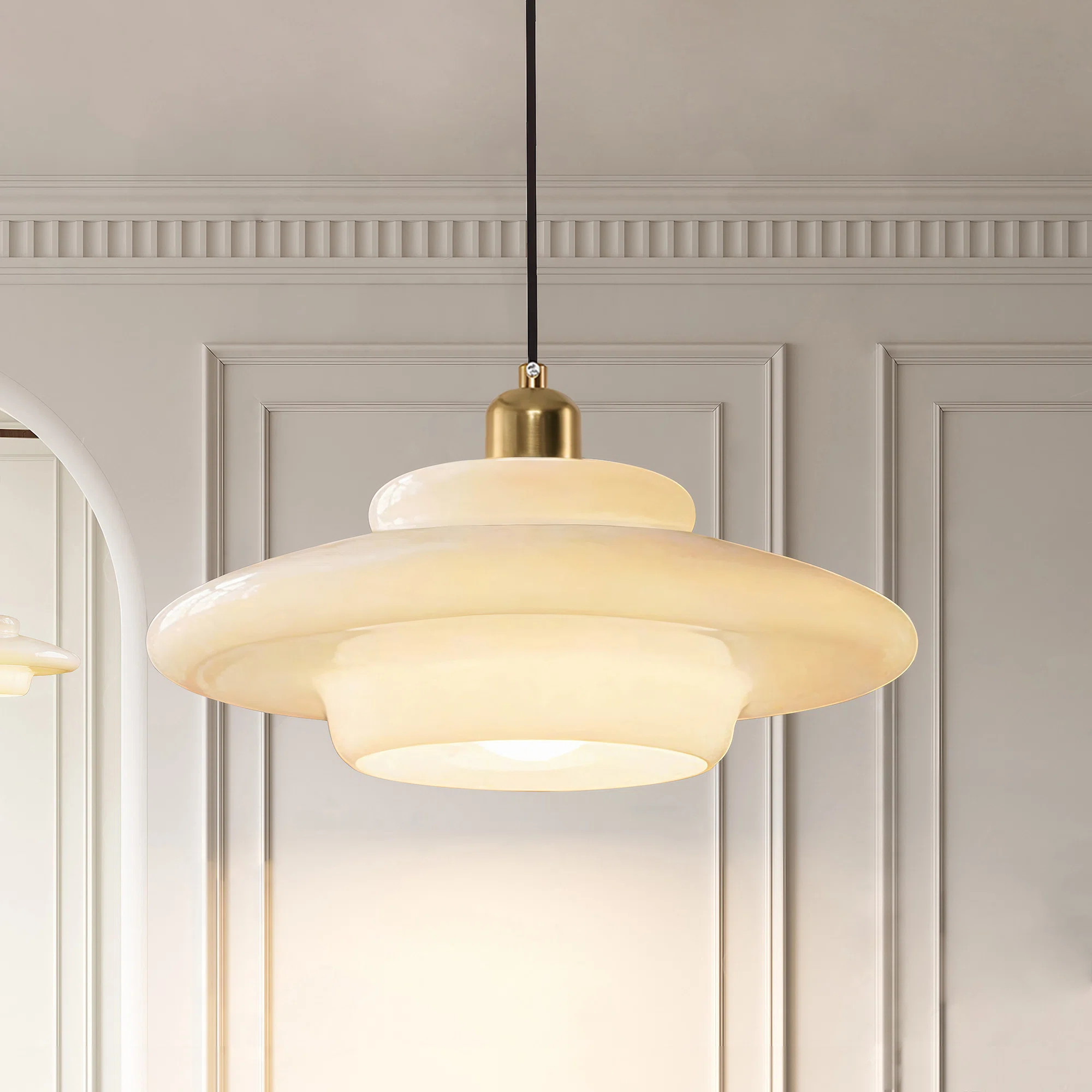Mid Century Pendant Lamp Gold Nordic | Wayfair North America
