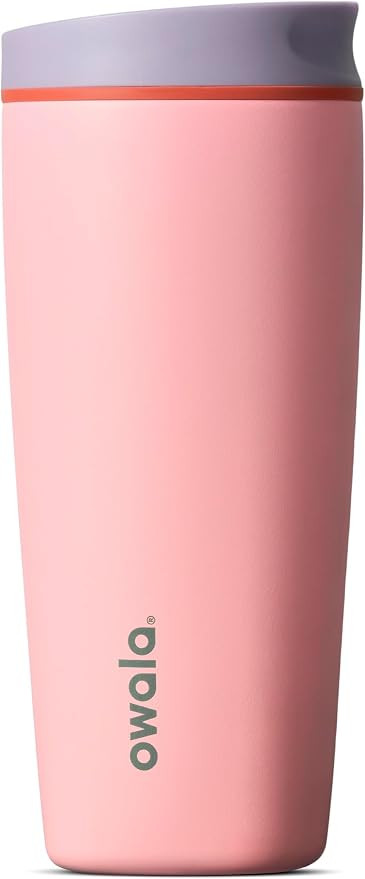 Owala SmoothSip Slider Insulated Stainless Steel Coffee Tumbler, Reusable Iced Coffee Cup, Hot Co... | Amazon (US)