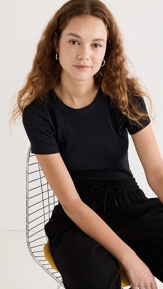 Pointelle Short Sleeve Tee | Shopbop