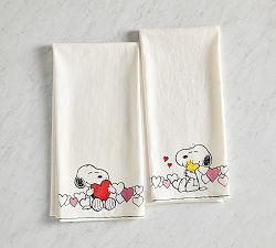 Peanuts Snoopy™ Hearts Cotton Tea Towels - Set of 2 | Pottery Barn (US)