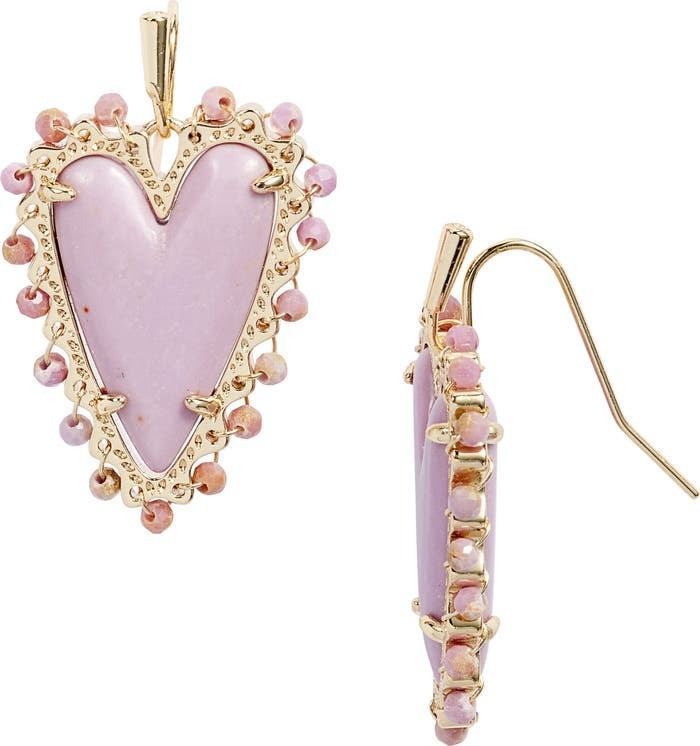 Beaded Ansley Heart Drop Earrings | Nordstrom