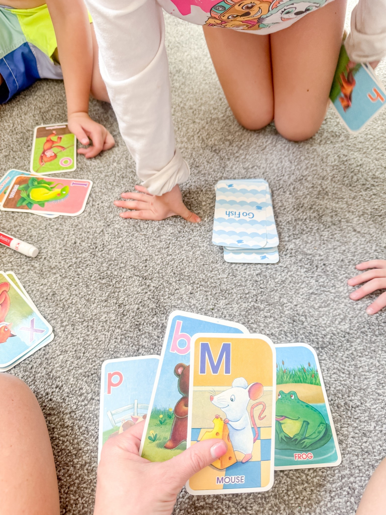 Easter Basket idea! 
$3.50 Alphabet Go Fish! Match upper and lower case letters. So fun, we play all of the time! 