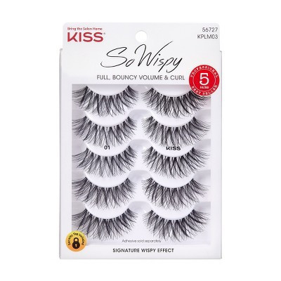 Kiss So Wispy False Eyelashes Multipack –Style #01 Lashes – 5ct | Target