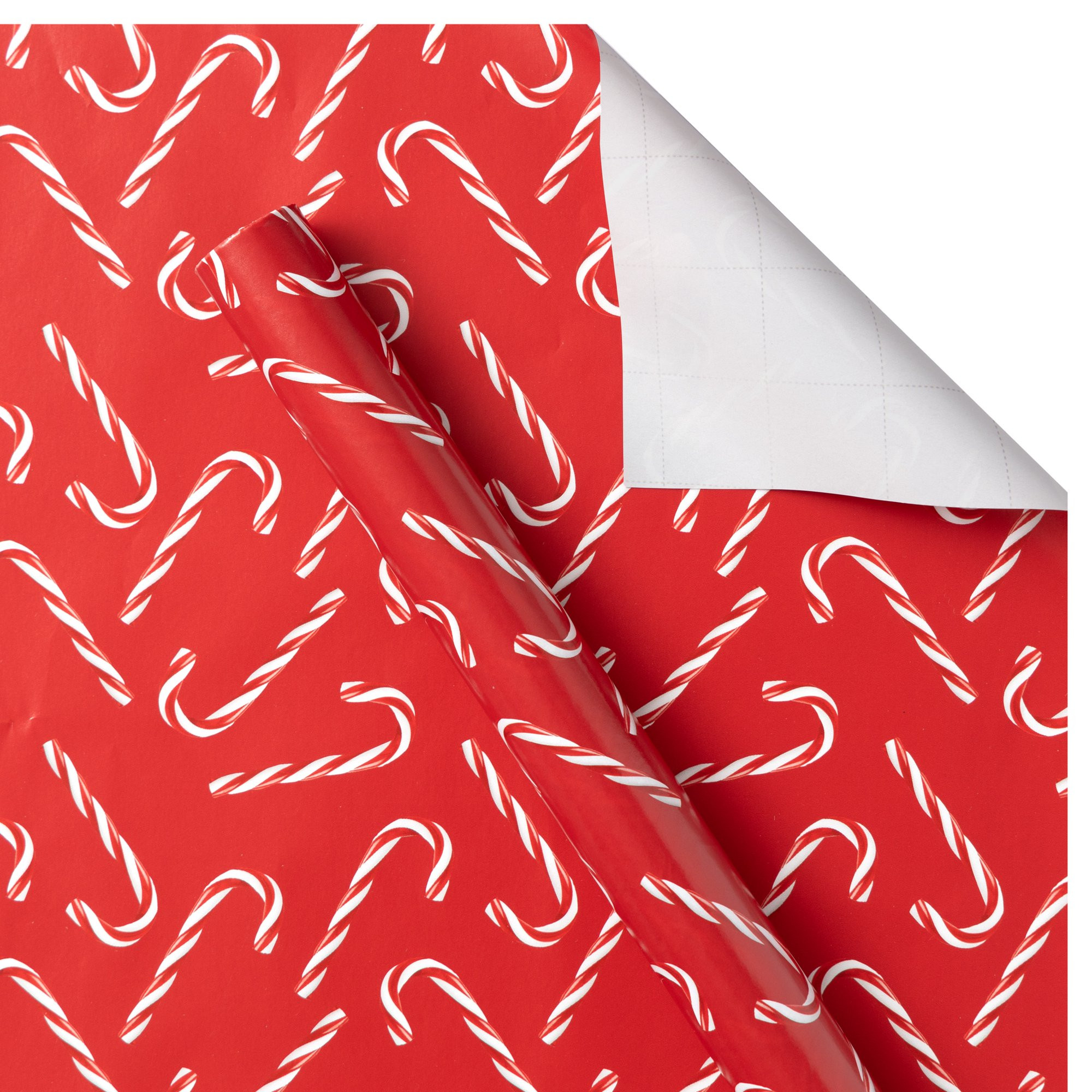 White & Red Candy Canes Christmas Gift Wrap Paper, 30 in x 4 yd, by Holiday Time - Walmart.com | Walmart (US)