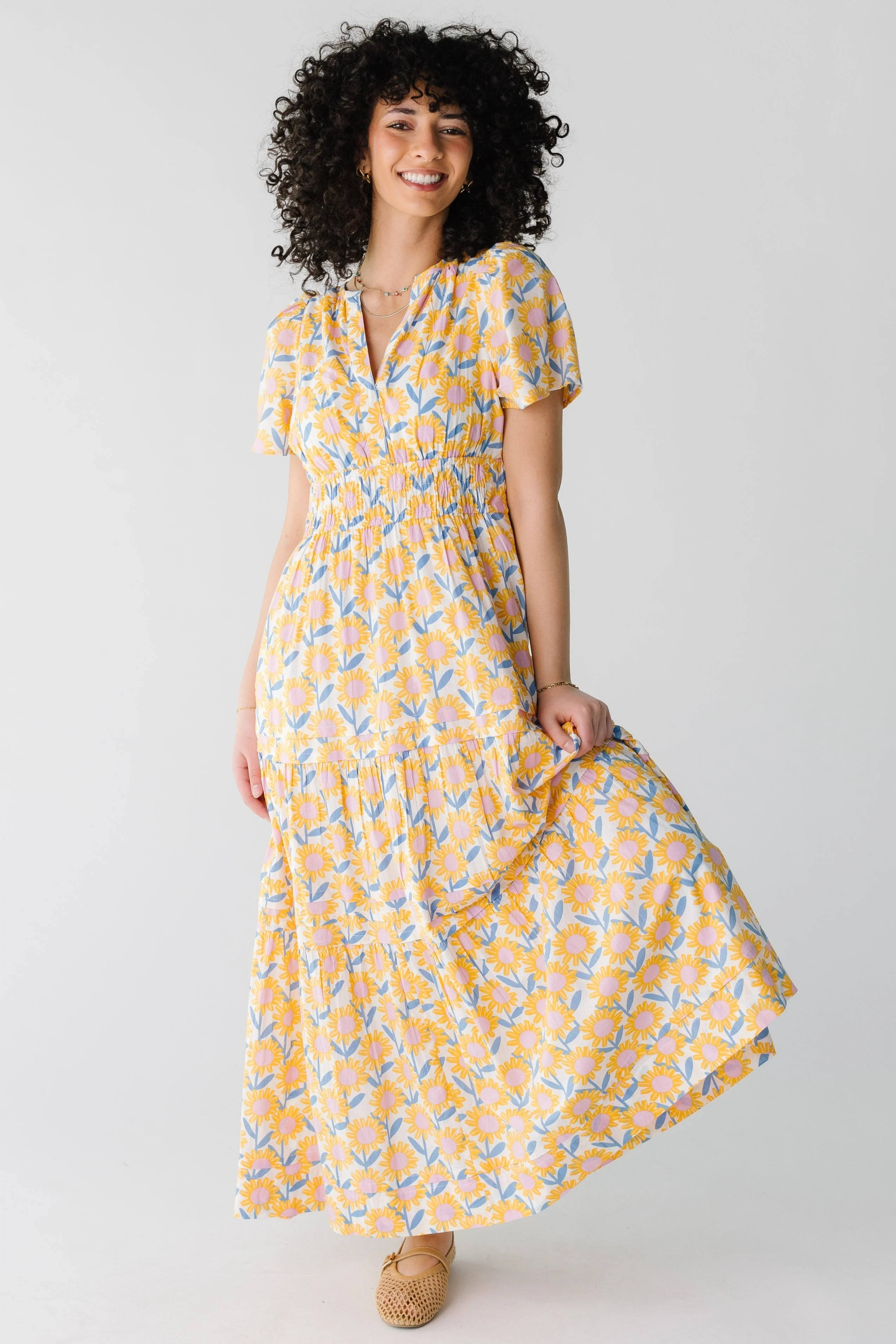 Citrus Shae Modest Summer Print Dress | Called To Surf