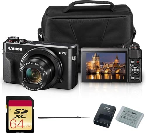 Canon PowerShot G7 X Mark II Digital Camera (Black) 20.1MP 1-Inch CMOS Sensor, DIGIC 7, 4.2X Opti... | Amazon (US)