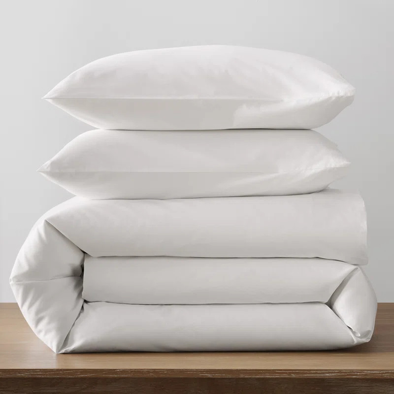 Coyer Classic Cotton Percale Duvet Cover Set | Birch Lane