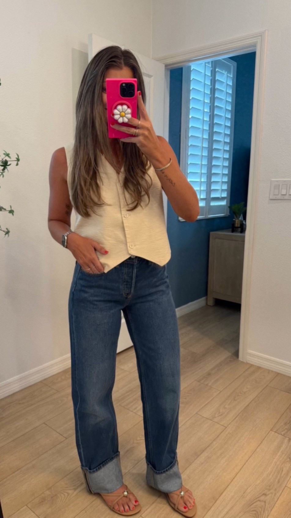 Early fall outfit w my fave amazon vest