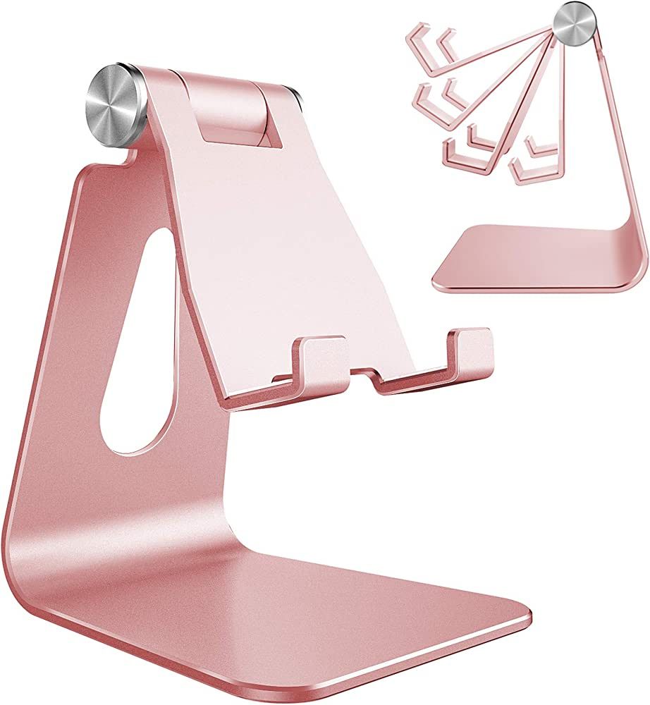 CreaDream Adjustable Cell Phone Stand, Phone Stand, Cradle, Dock, Holder, Aluminum Desktop Stand ... | Amazon (US)