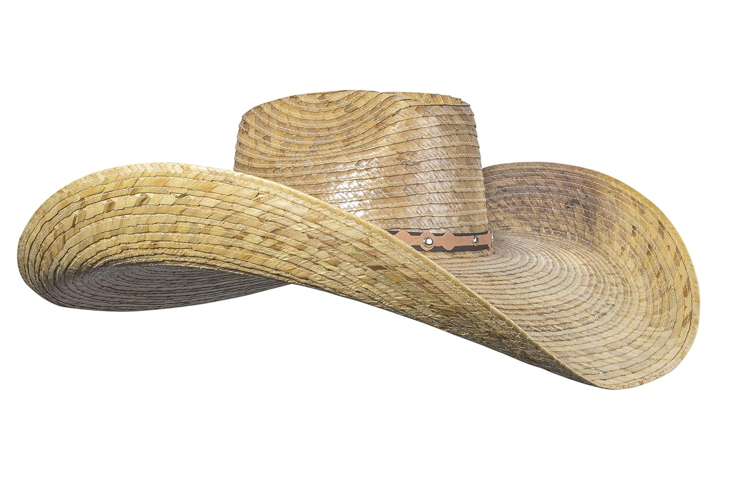 Mexart Oversized Cowboy Wide Brim Straw Hat Dark Natural | Sombrero de Palma Grande Obscuro | Amazon (US)